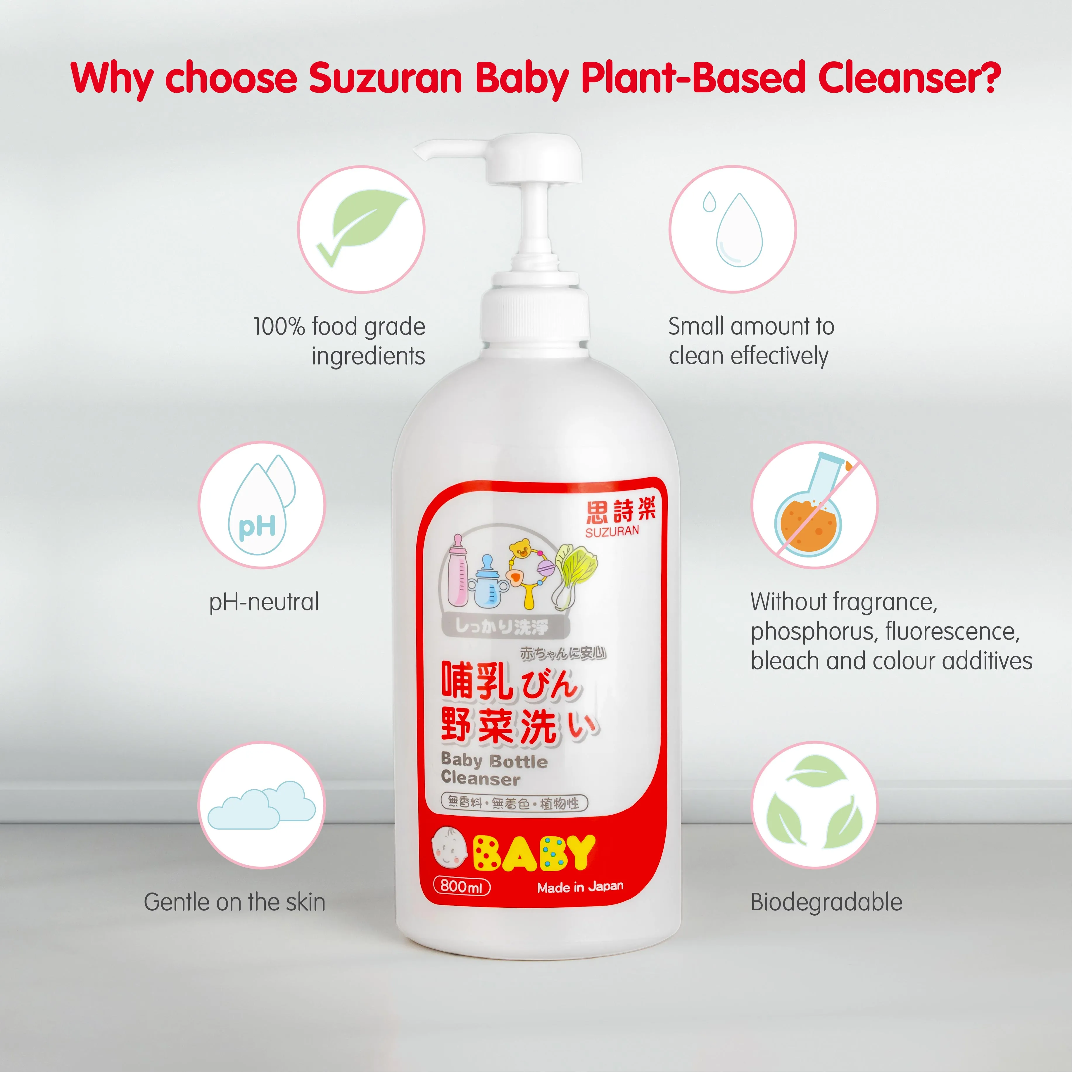Suzuran Bottle Cleanser 800ml