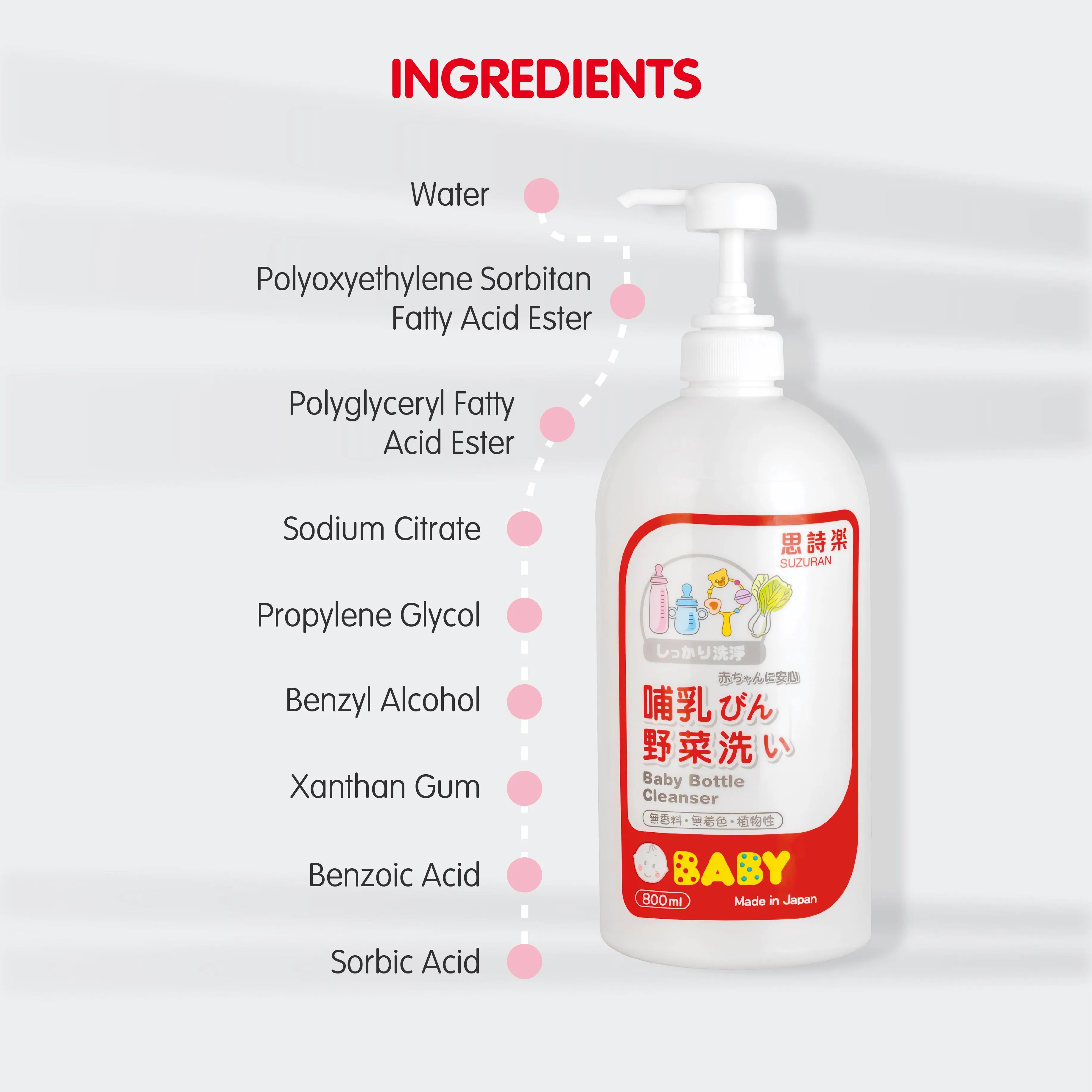 Suzuran Bottle Cleanser 800ml