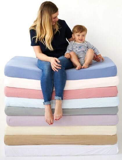 Candide Cotton Fitted Sheet 70x140cm (Blue)-Bebehaus