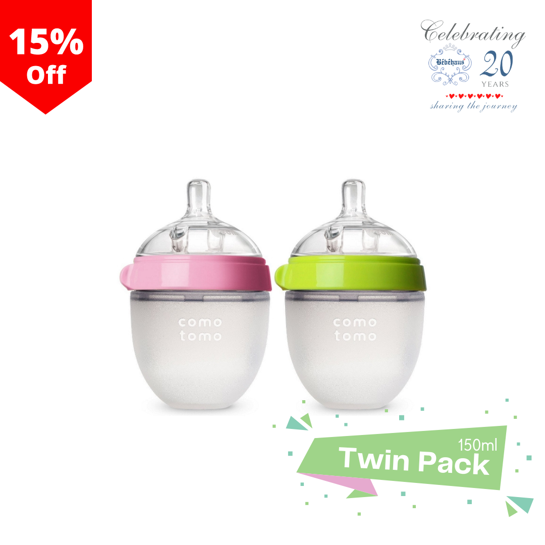 Comotomo Natural Feel Silicone Baby Bottles (15% off Twin Promo)-Bebehaus