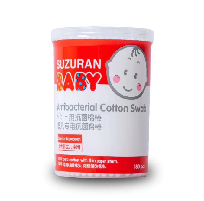 Suzuran Antibacterial Cotton Swab 180 pcs-Bebehaus