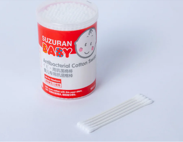 Suzuran Antibacterial Cotton Swab 180 pcs-Bebehaus