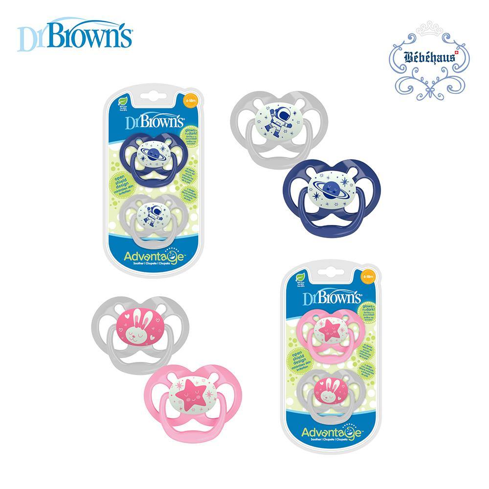 Dr. Brown's Advantage Pacifier Glow in the Dark 6-18m-Bebehaus