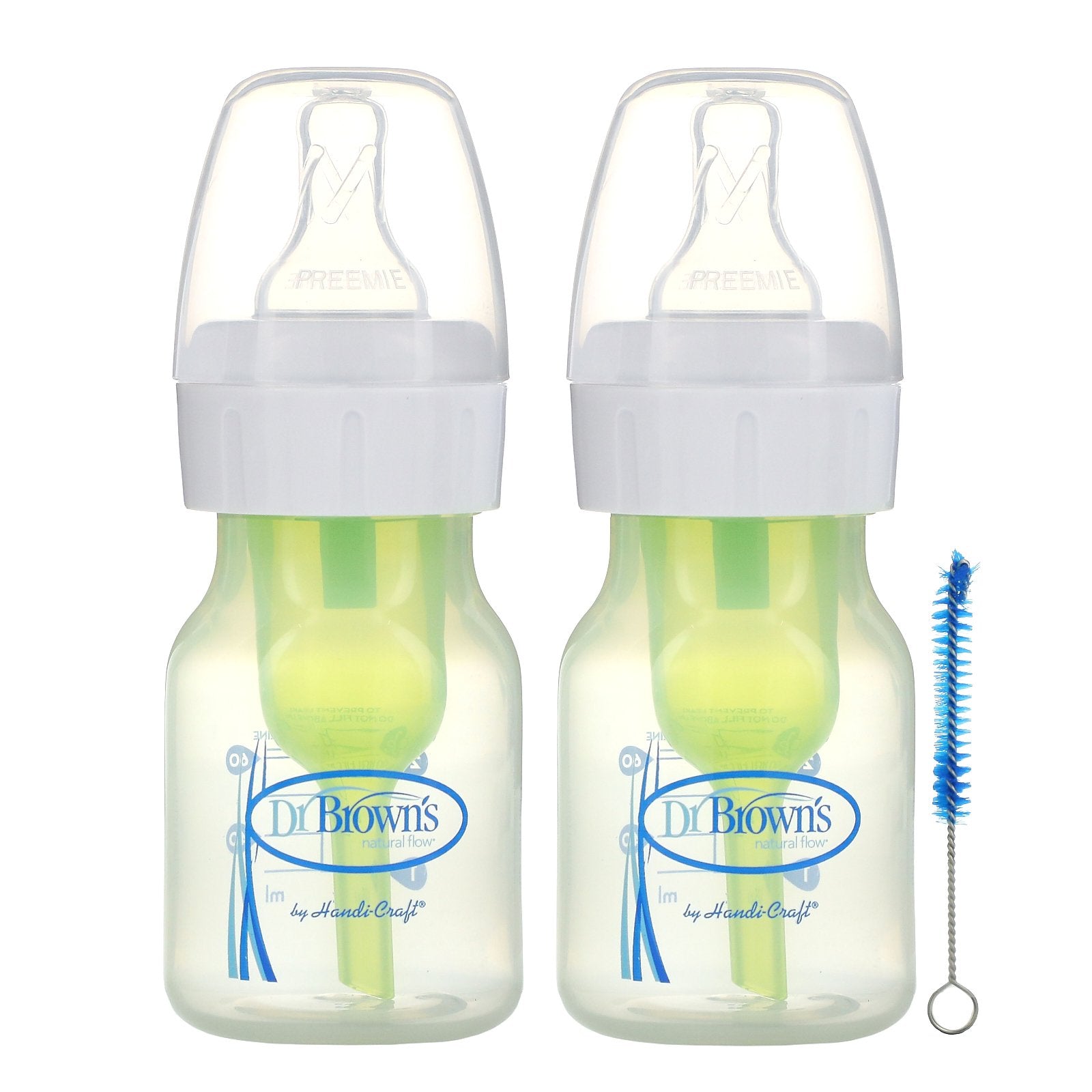 Dr. Brown's Natural Flow® Options+™ Anti-Colic Baby Bottle 2oz/60ml 2-pack with Preemie nipple-Bebehaus