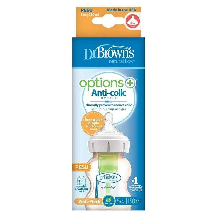 Dr. Brown's Natural Flow® Options+™ Baby Bottle [Wide-Neck/PESU]-Bebehaus