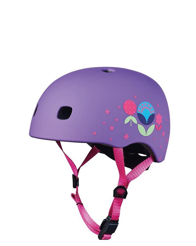 Micro Helmet PC Floral Purple-Bebehaus