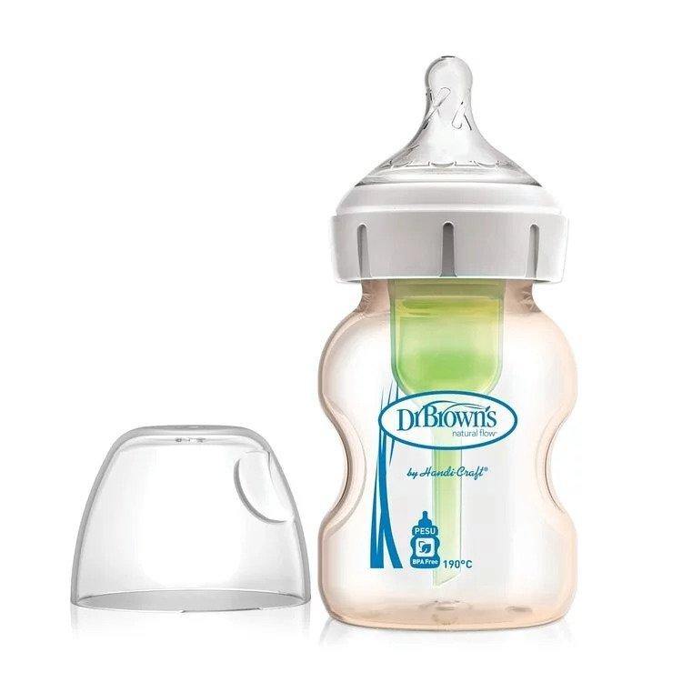 Dr. Brown's Natural Flow® Options+™ Baby Bottle [Wide-Neck/PESU]-Bebehaus