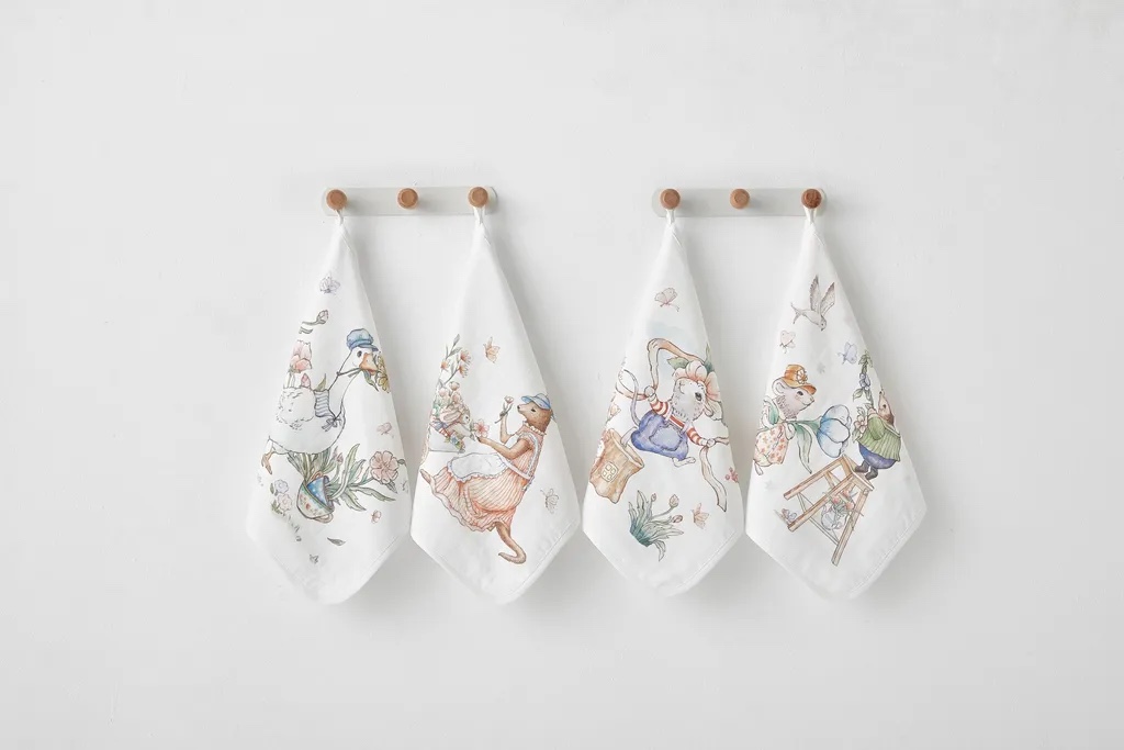 Bubble Tree Four Layer Handkerchief 30cm*30cm ( 4pcs Set )
