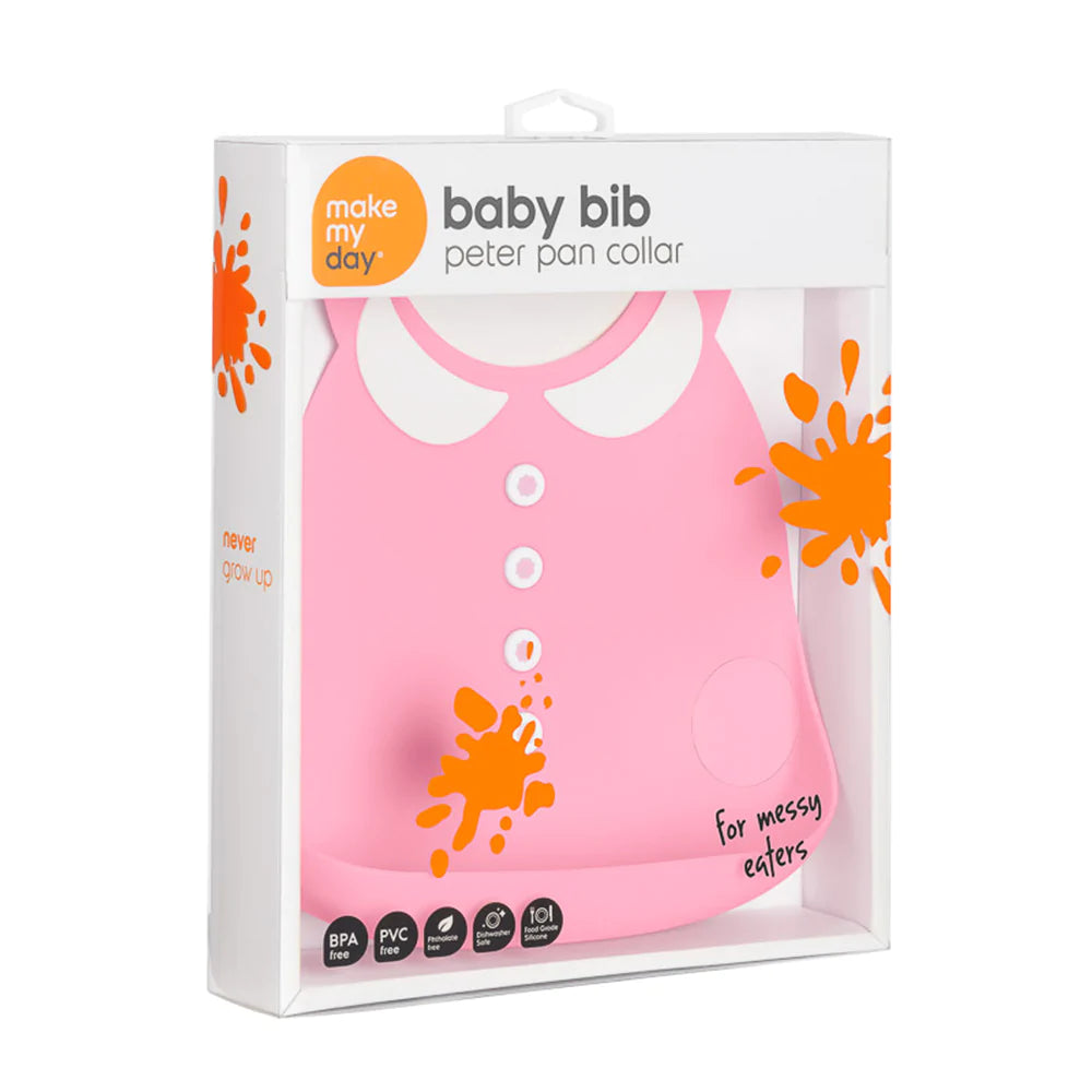 Make My Day Baby Bib (Peter Pan Collar)-Bebehaus