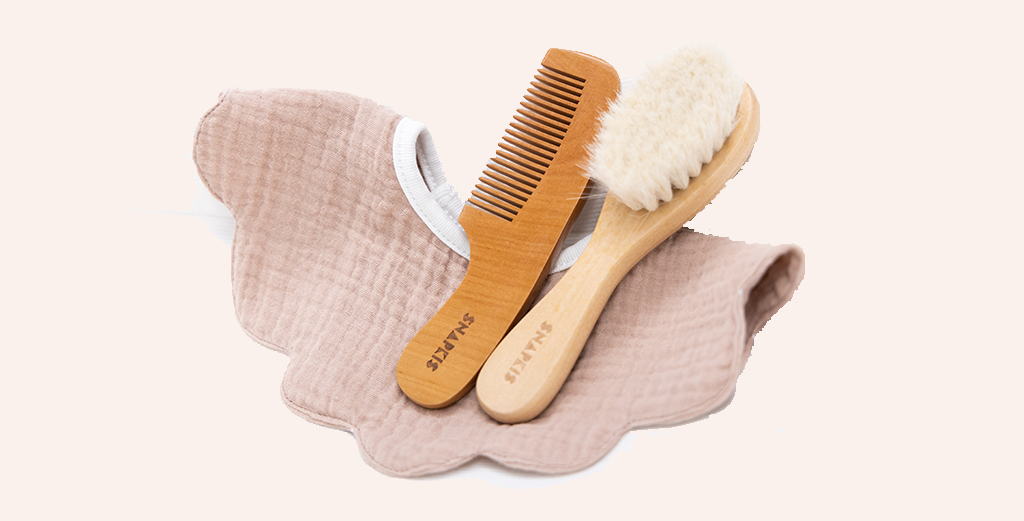 Snapkis Baby Wooden Hair Brush & Comb Set-Bebehaus