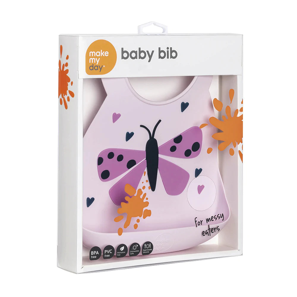 Make My Day Baby Bib (Butterfly)-Bebehaus