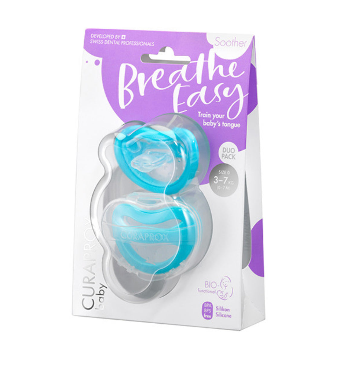 Curaprox Baby Soother Blue size 0 duo-Bebehaus