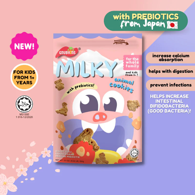 Little Baby Grains Milky Animal Cookies With Prebiotics 12m+