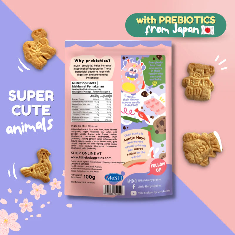 Little Baby Grains Milky Animal Cookies With Prebiotics 12m+-Bebehaus