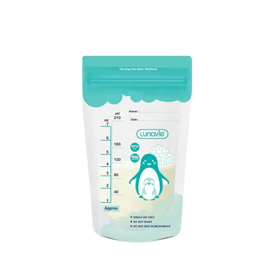Lunavie Double Zip-Lock Breastmilk Storage Bags (28 Bags)-Bebehaus