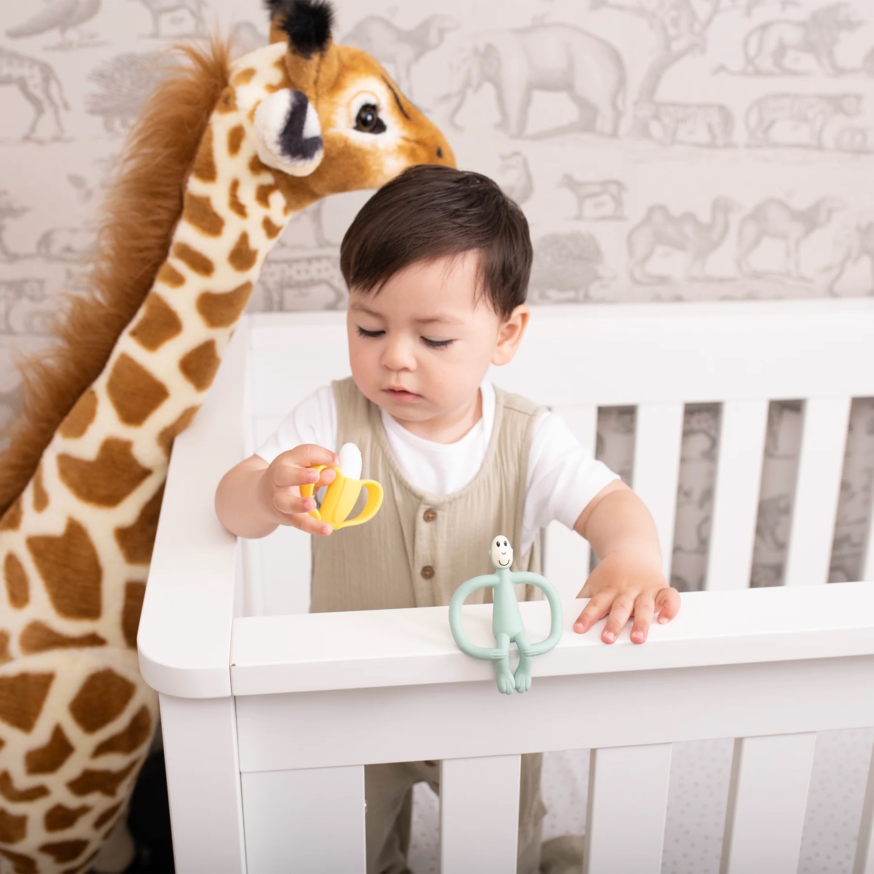 Matchstick Monkey Banana  Soother & Monkey Teether Gift Set-Bebehaus