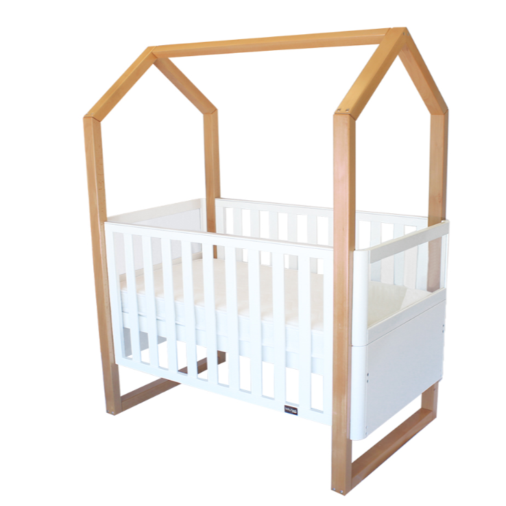Kaylula Mila Cot (White & Beech)-Bebehaus
