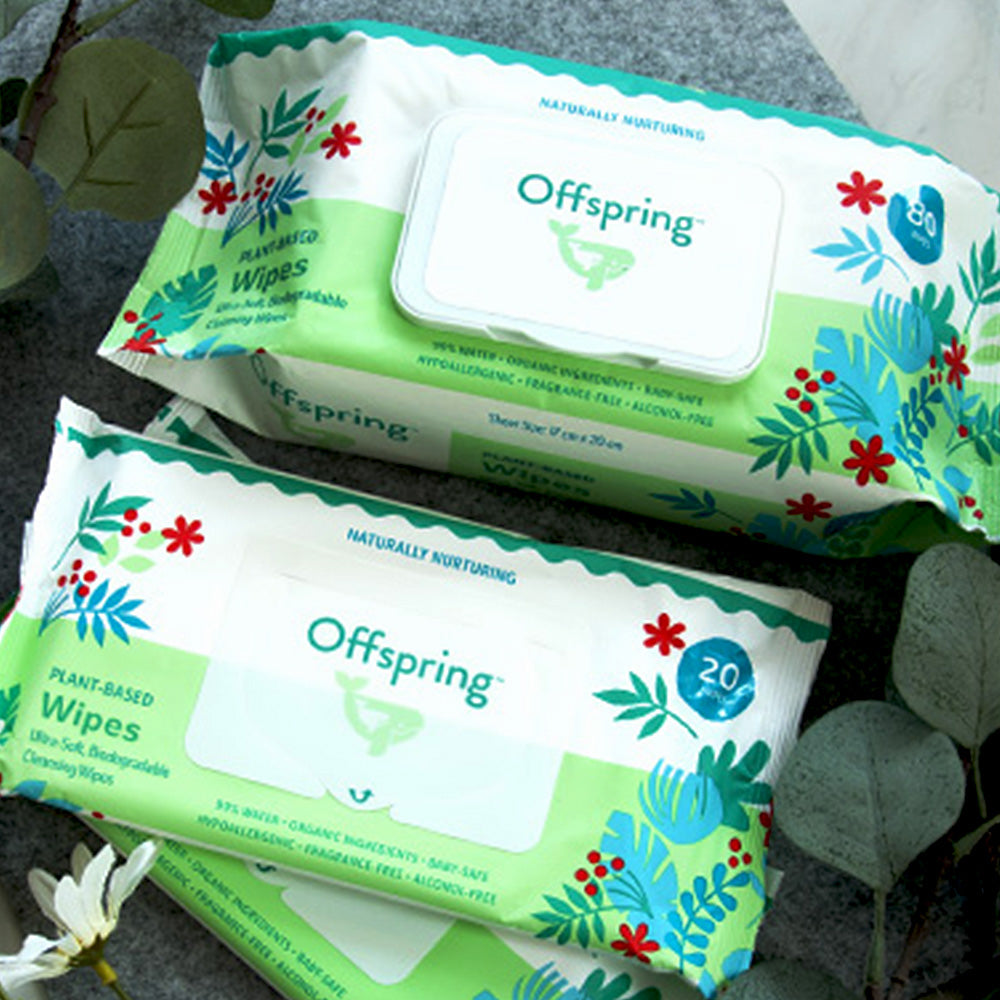 Offspring Baby Wipes (20 or 80pcs)-Bebehaus