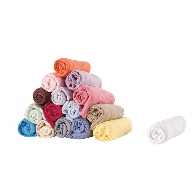 Candide Cotton Fitted Sheet 70x140cm (White)-Bebehaus