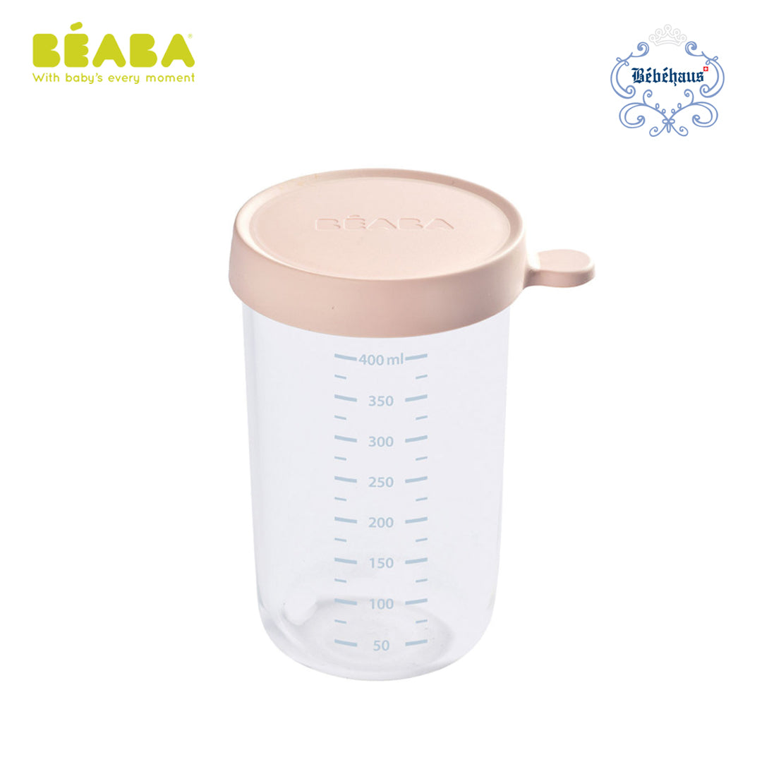 Beaba Glass Container 400ML Pink-Bebehaus