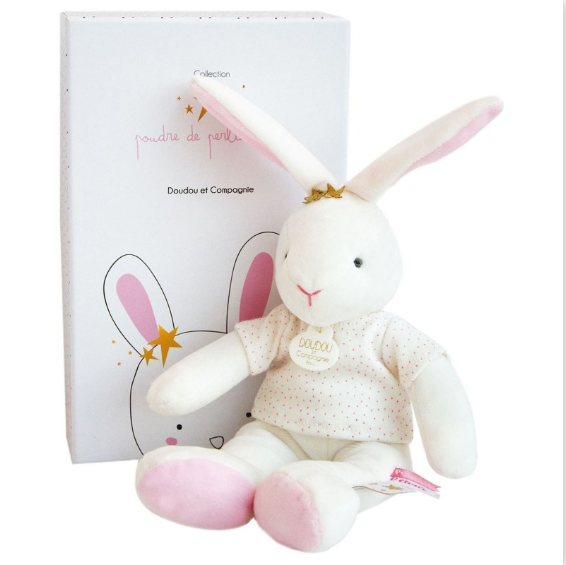 Doudou et Compagnie Star Rabbit Doll - Pink-Bebehaus