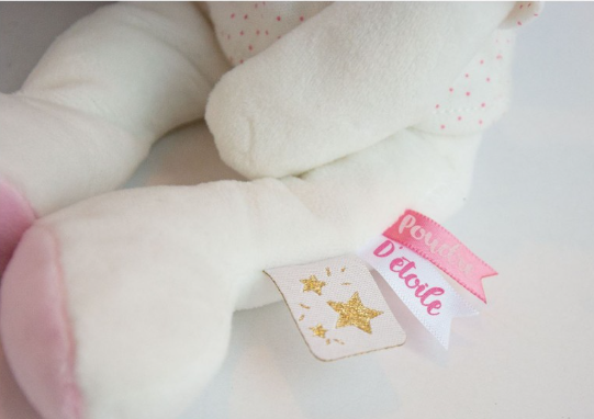 Doudou et Compagnie Star Rabbit Doll - Pink-Bebehaus