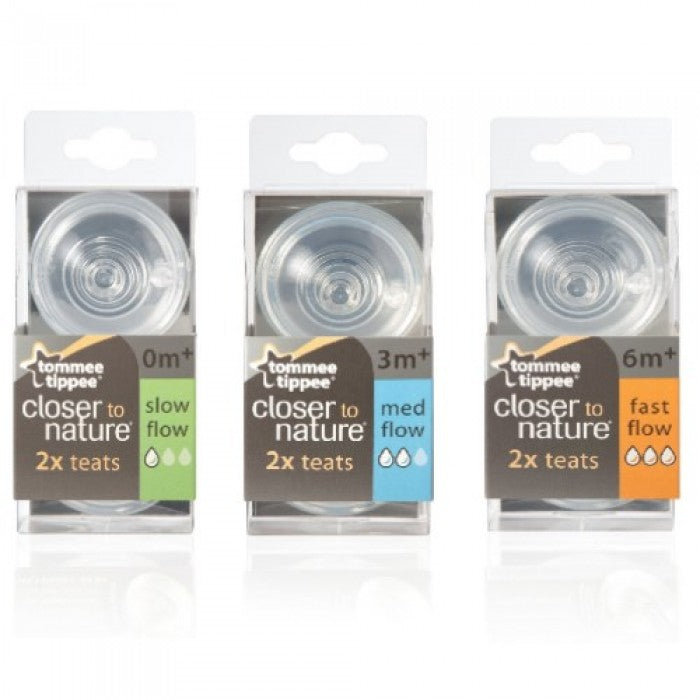 Tommee Tippee Closer to Nature 2-Pieces Teats 6m+ Thick Feed-Bebehaus