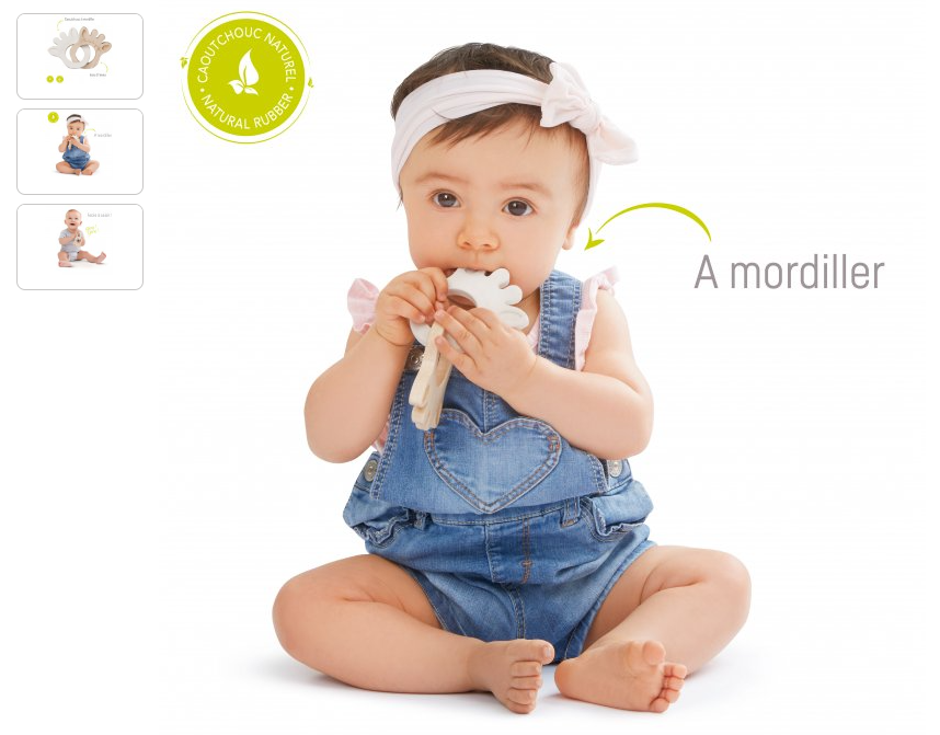 Sophie The Giraffe So'pure Rubber & Wood Silhouette Rings-Bebehaus