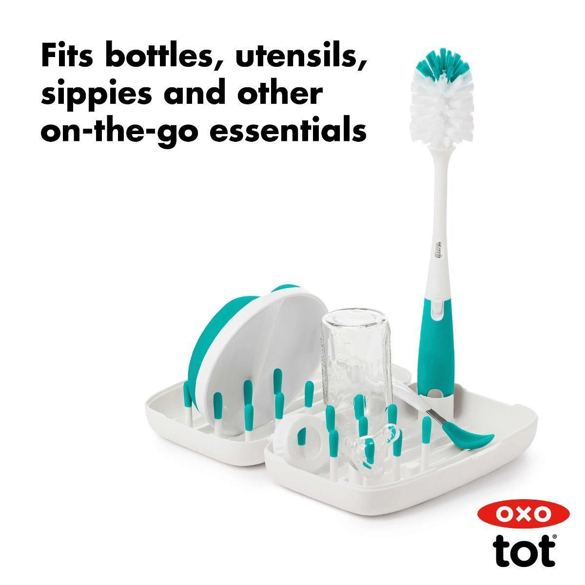 Oxo Tot On The Go Drying Rack Teal-Bebehaus