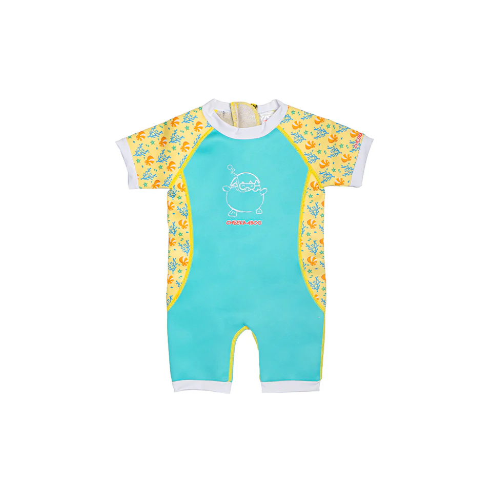 Cheekaaboo Warmiebabes Suit - Green/Coral
