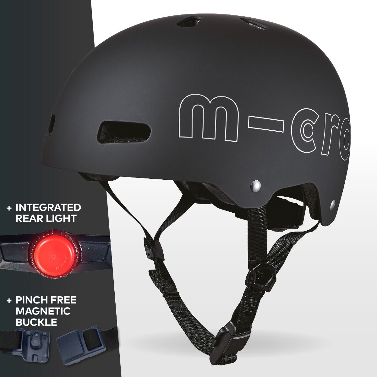 Micro Helmet Black - Medium-Bebehaus