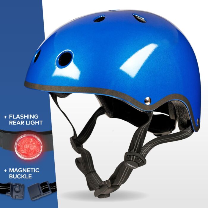 Micro Helmet Dark Blue Metallic V2 Medium-Bebehaus
