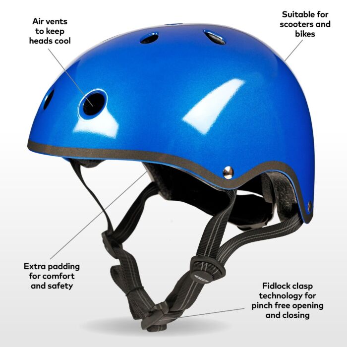 Micro Helmet Dark Blue Metallic V2 Medium-Bebehaus