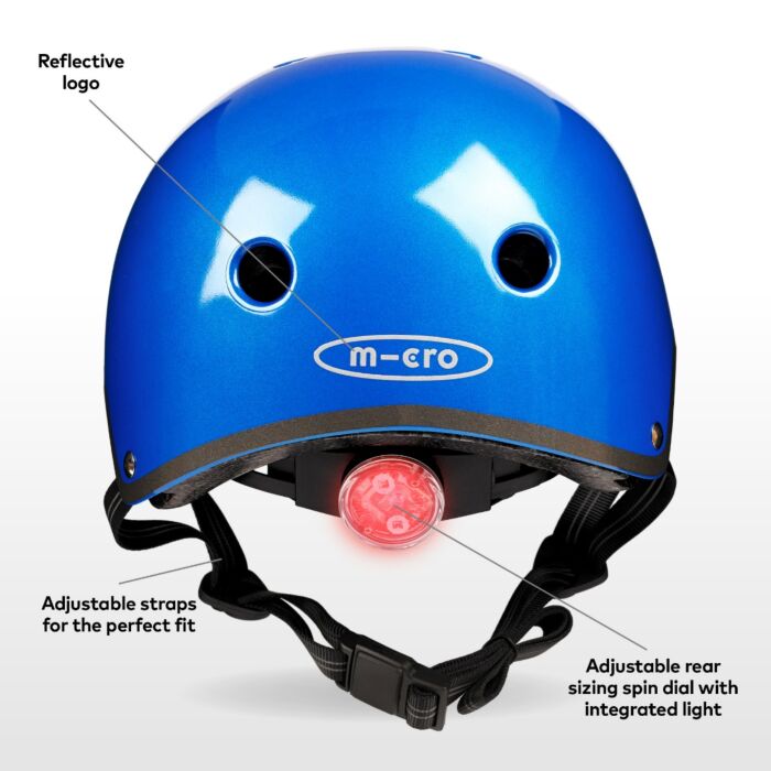 Micro Helmet Dark Blue Metallic V2 Medium-Bebehaus