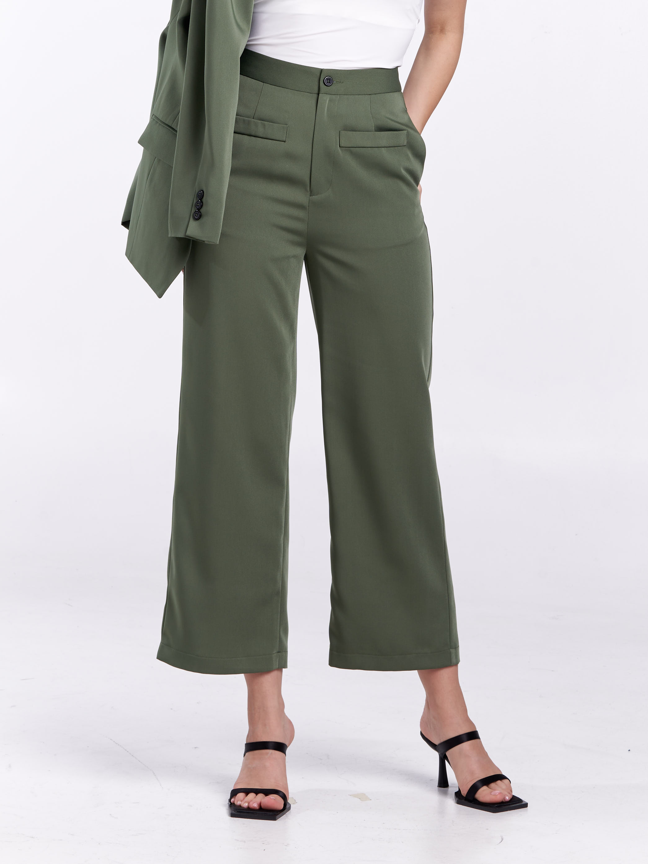 Classique High Waist Pants [Fern Green]