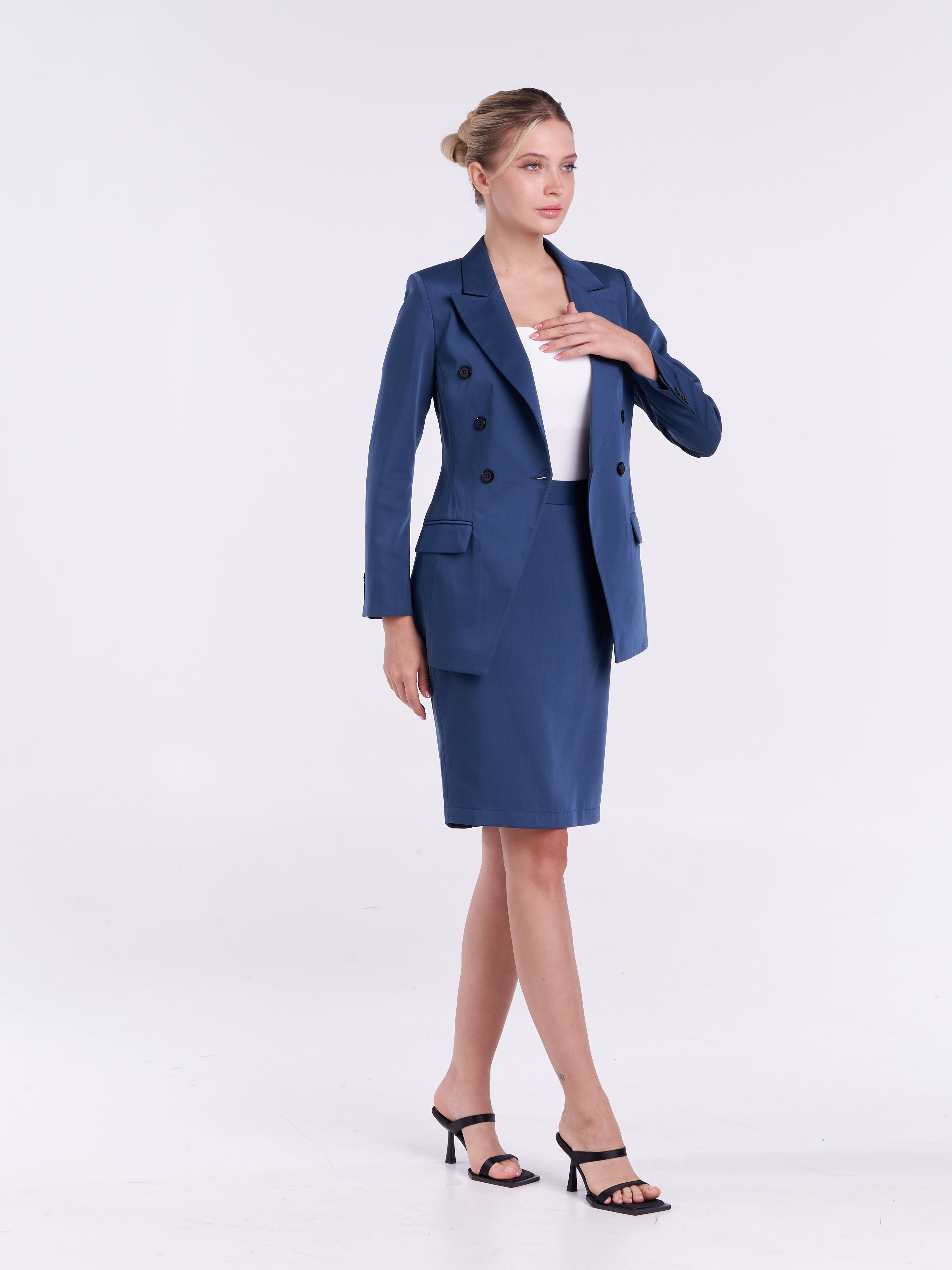 Classique Pencil Skirt [Sapphire Blue]