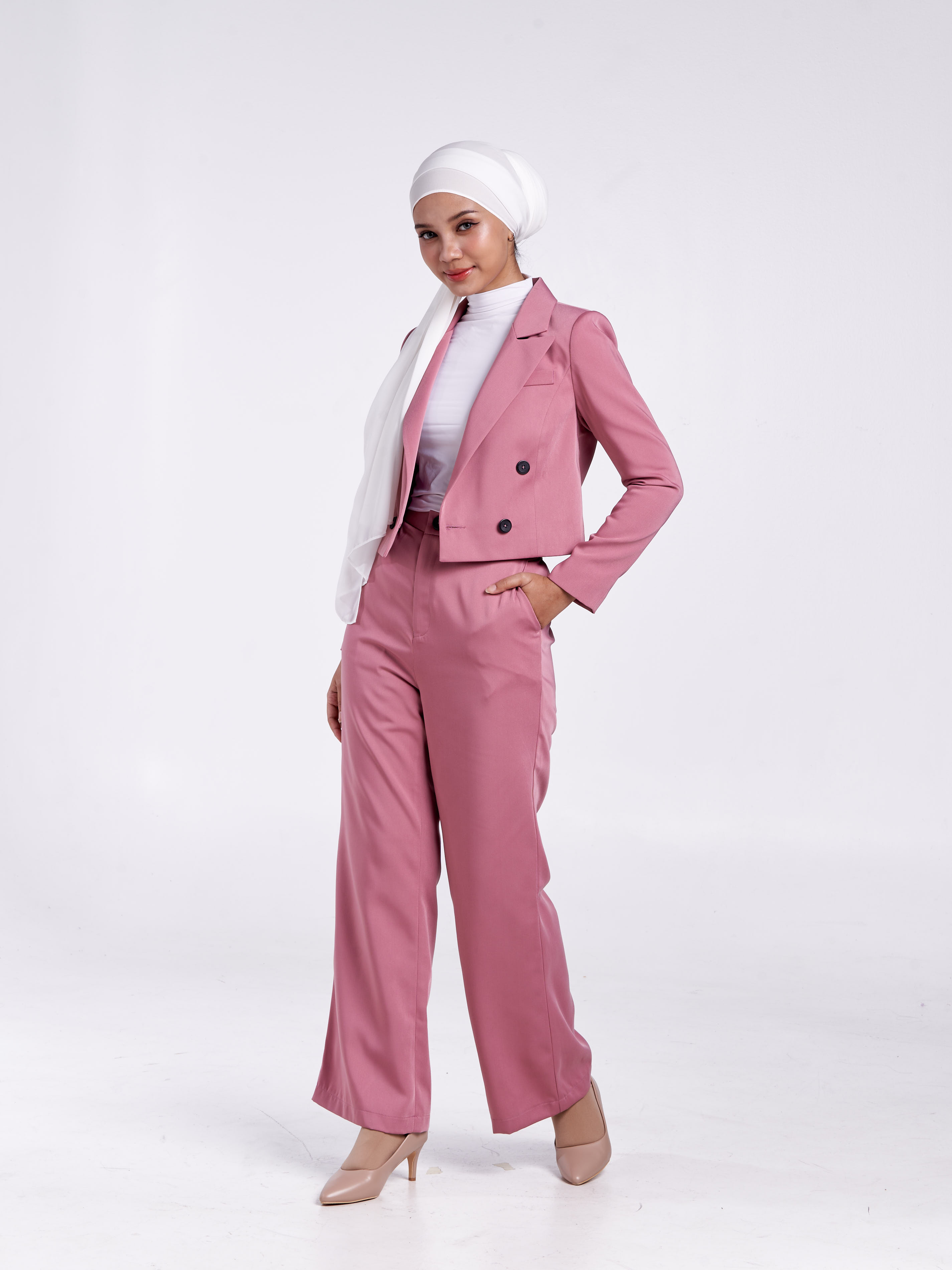 Willow High Waist Pants [Dust Pink]
