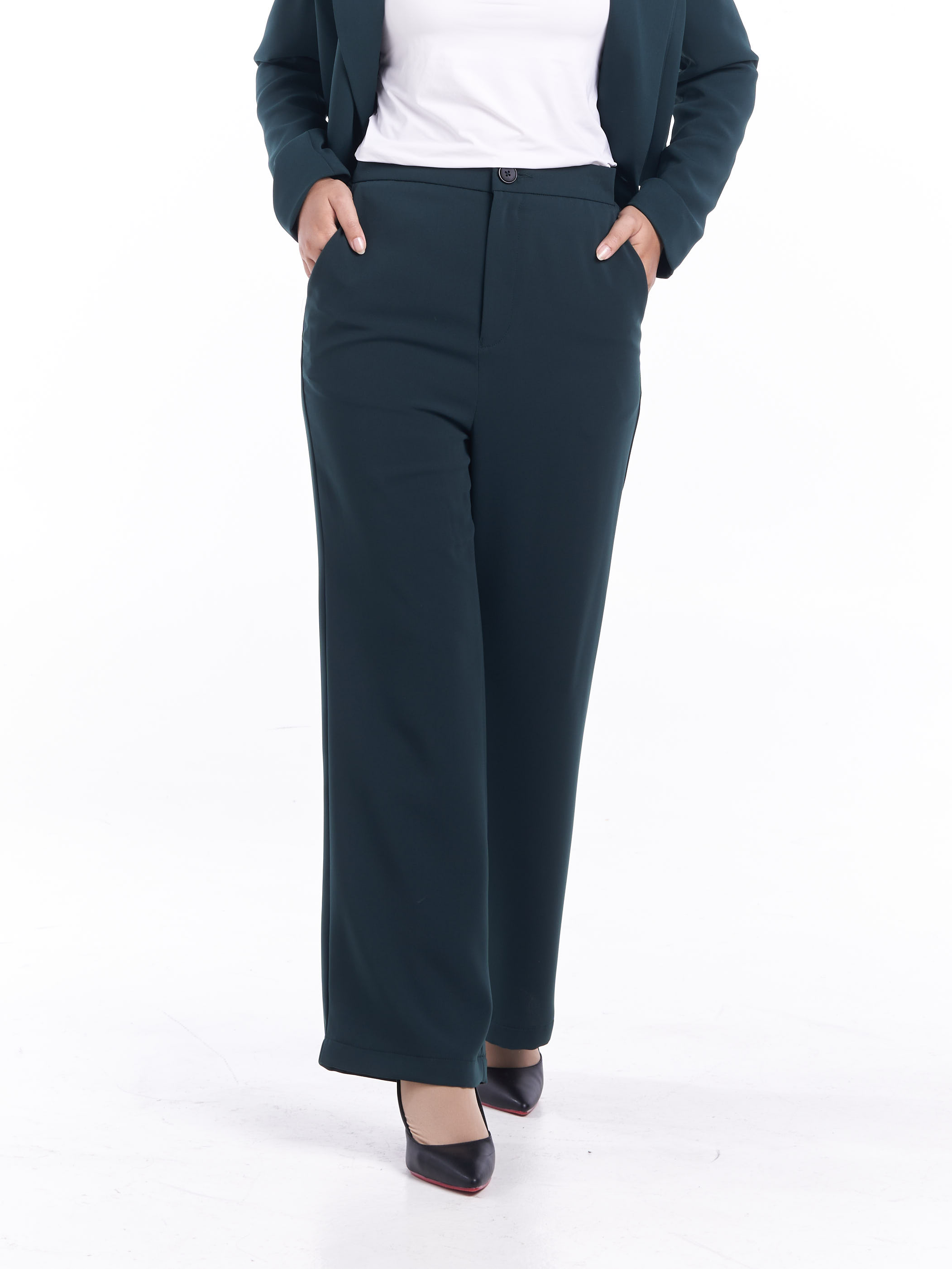 Willow High Waist Flare Pants [Hunter Green]