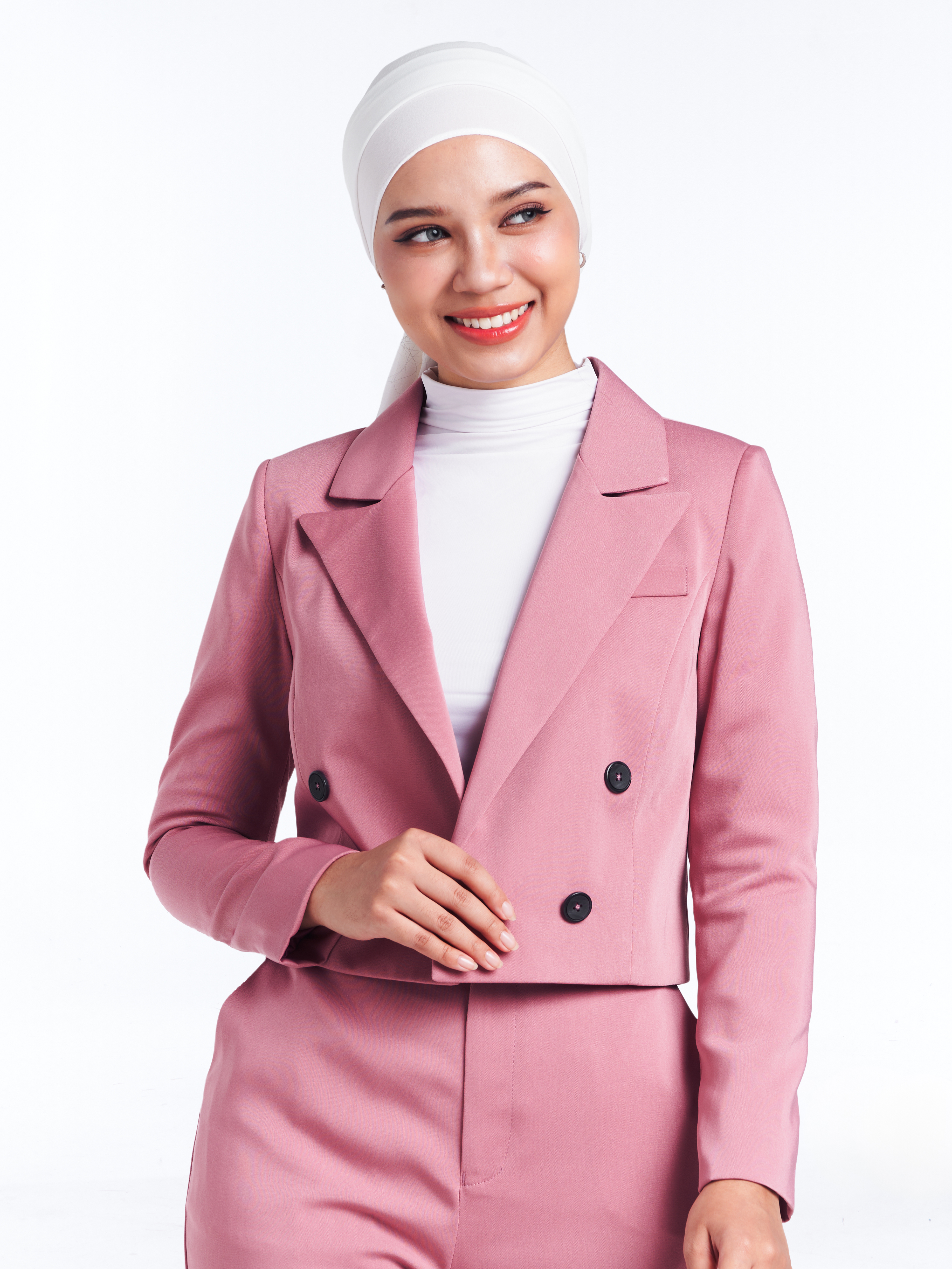 Willow Short Blazer [Dust Pink]