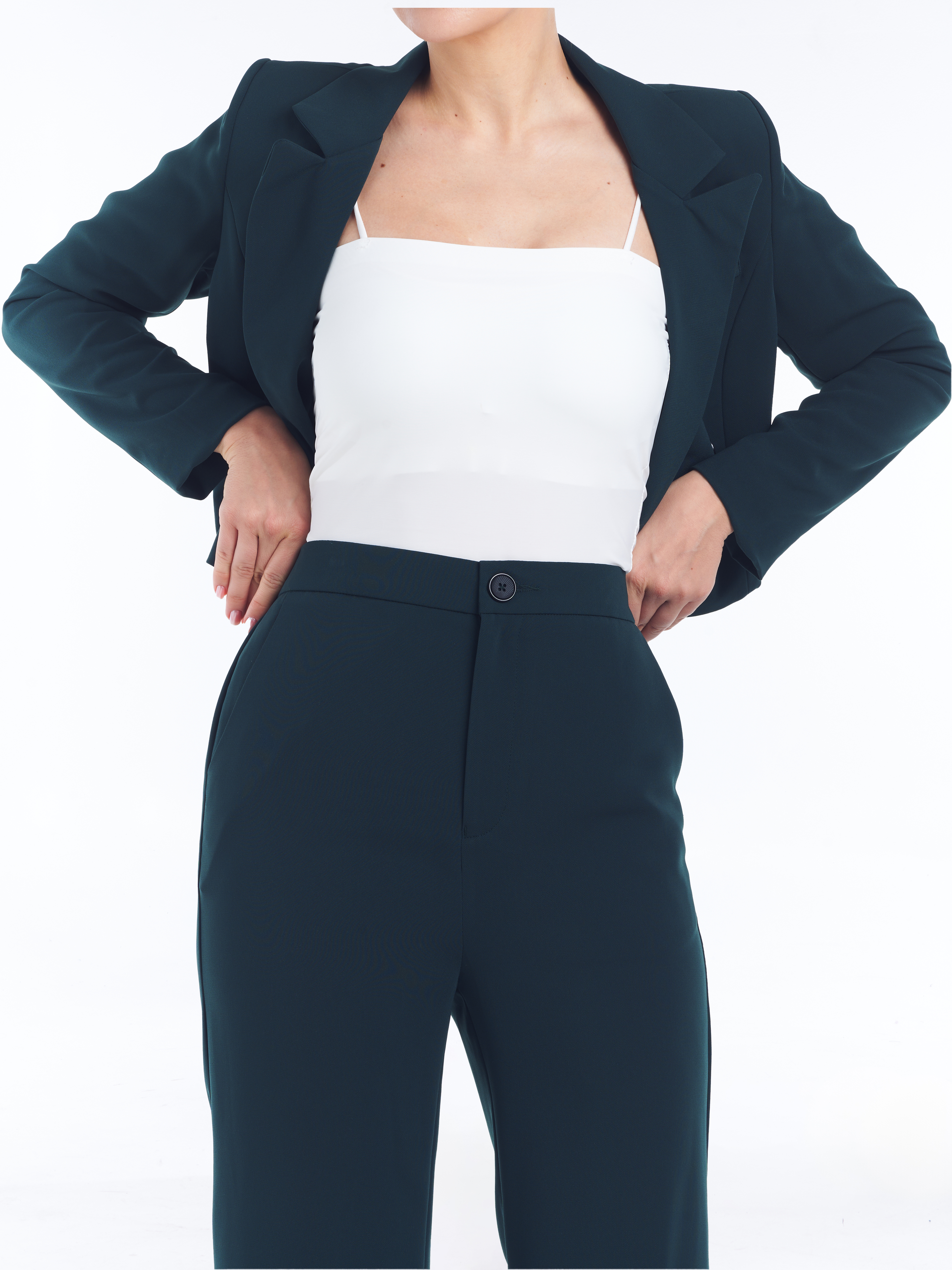 Willow High Waist Flare Pants [Hunter Green]