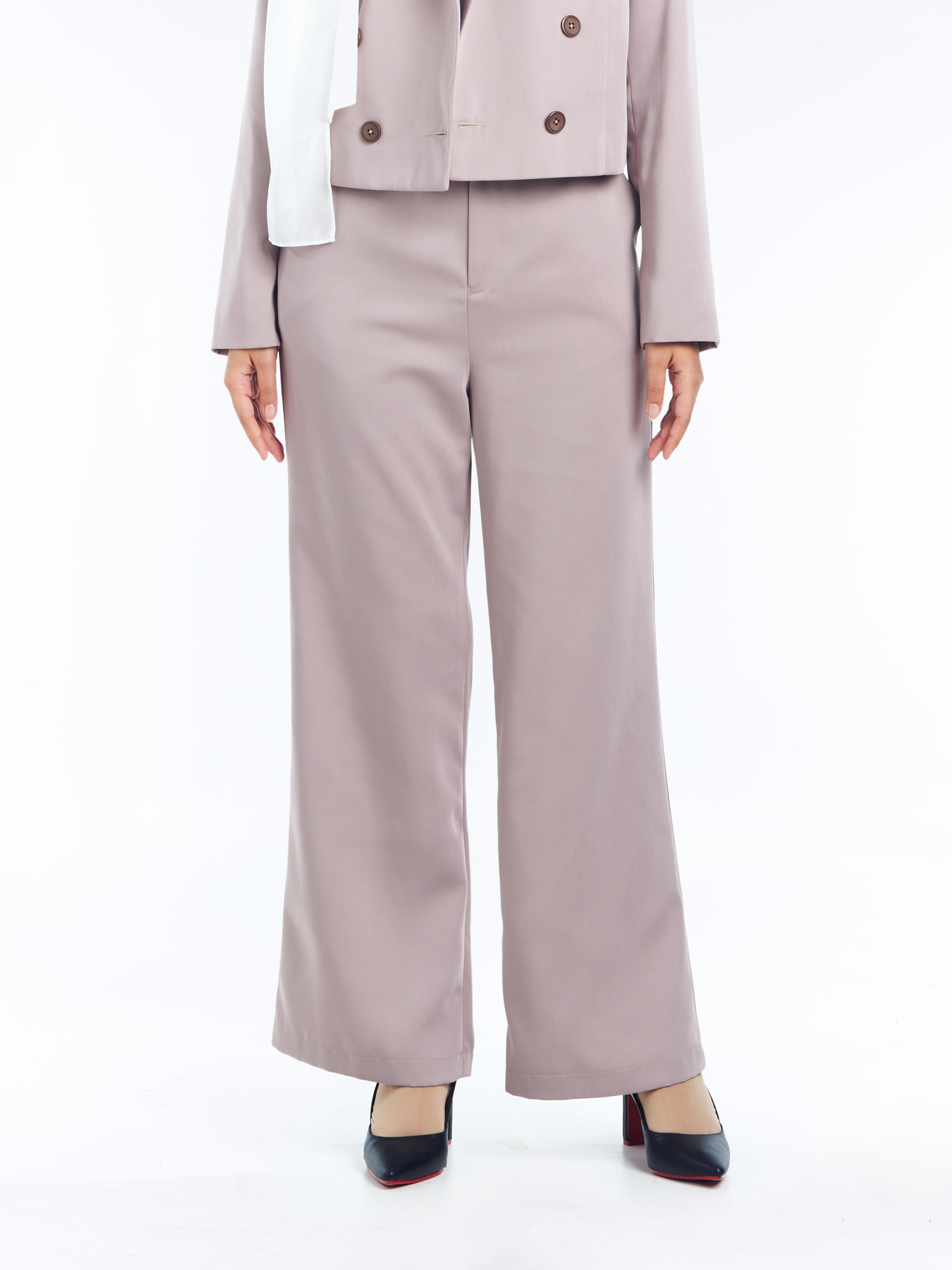 Maya High Waist Pants [Tan Brown]