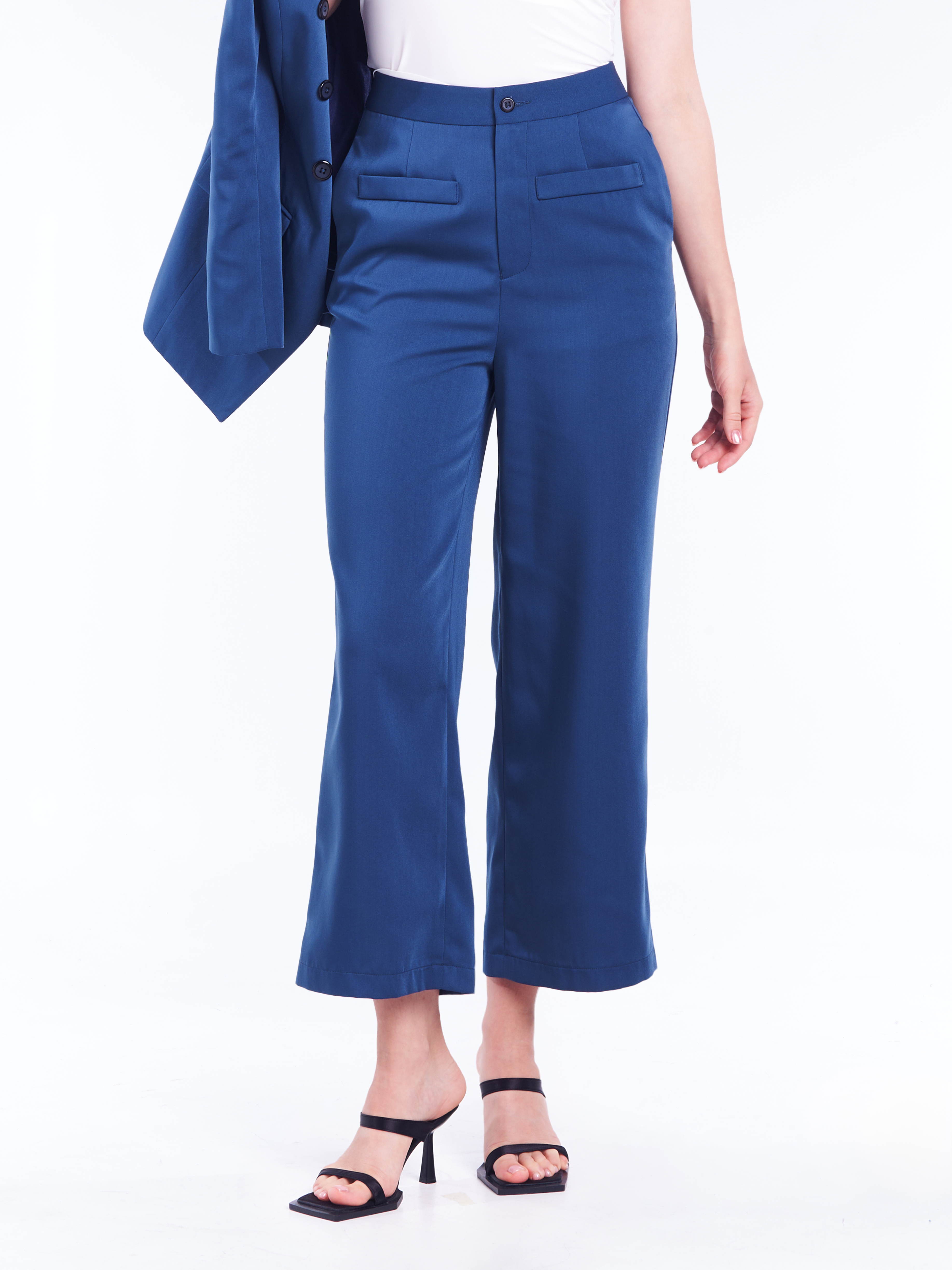 Classique High Waist Pants [Sapphire Blue]