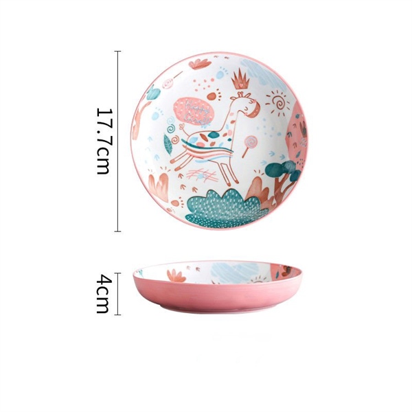 Đĩa sâu lòng Happy Giraffe 18x4cm