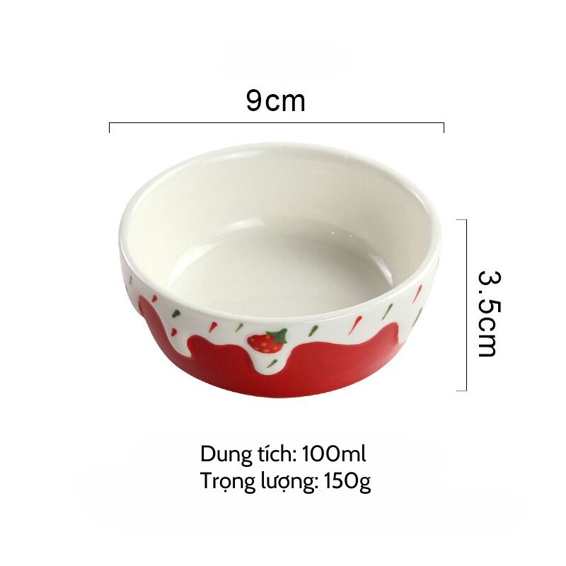 Bát chấm kem dâu chảy 9x3.5cm