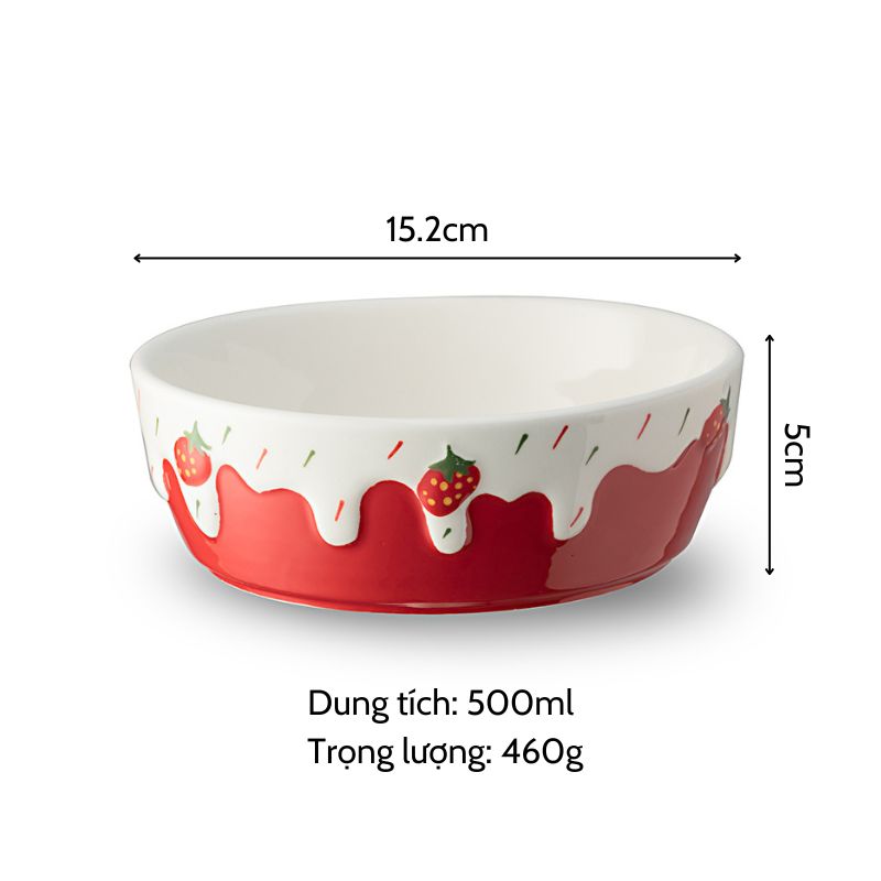 Bát kem dâu chảy 15.2x5cm