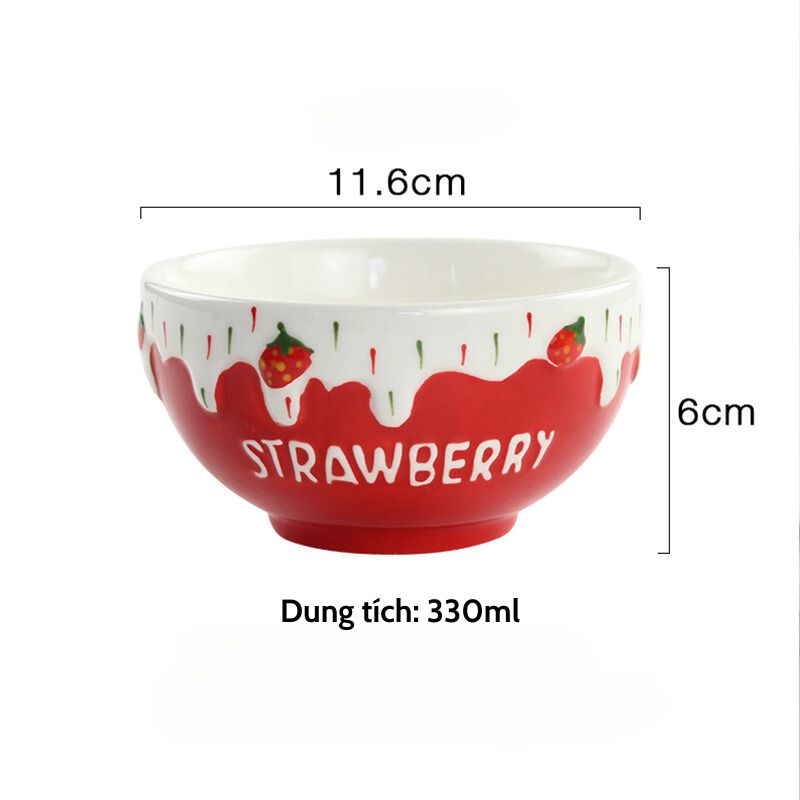 Bát ăn cơm dâu chảy 330ml