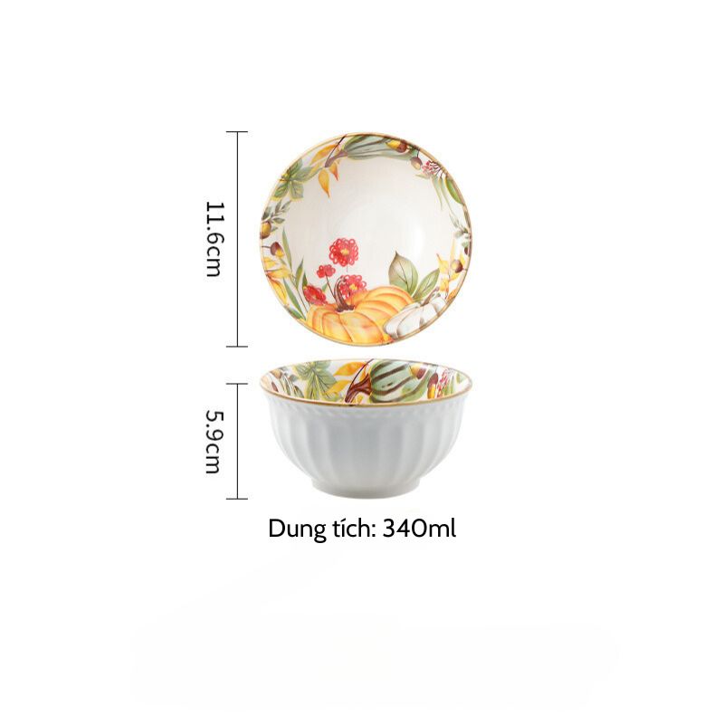 Bát ăn cơm bí ngô