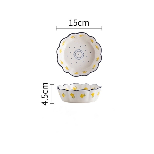 Bát cánh hoa cải vàng 15x4.5cm (60/T)