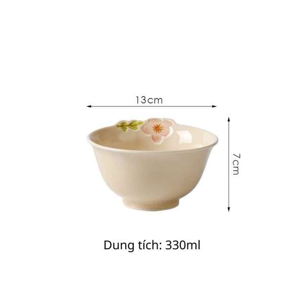 Bát ăn cơm vườn hoa xuân 330ml