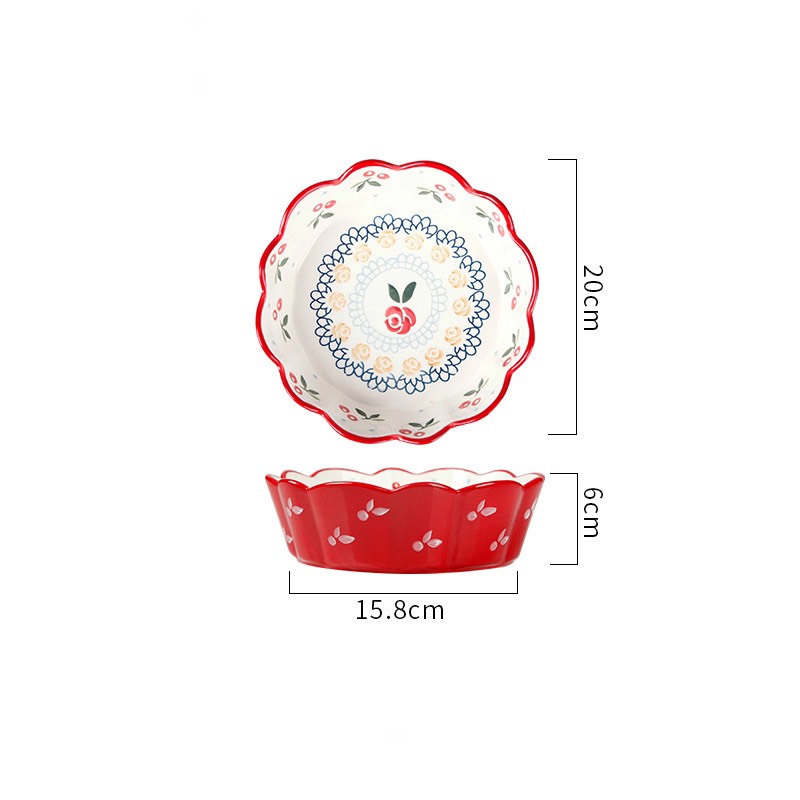 Bát viền cánh hoa Cherry 20cm (24/T)